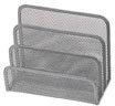 Q - CONNECT metalen bureau - organizer 3 compartimenten zilver - OfficeTown