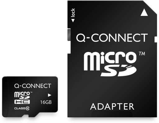 Q - CONNECT microSD geheugenkaart, met SD - adaptor, 16 GB - OfficeTown