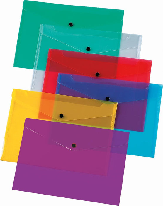 Q - CONNECT opbergmap, A4 formaat, transparant PP, met drukknopsluiting - OfficeTown