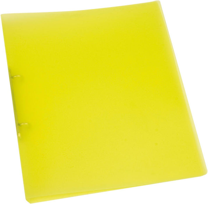 Q - CONNECT ordner, PP, 2 ringen, 16 mm, doorschijnend geel - OfficeTown