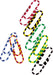 Q - CONNECT paperclips, 28 mm, doos van 100 stuks, gestreept in wit en verschillende kleuren - OfficeTown