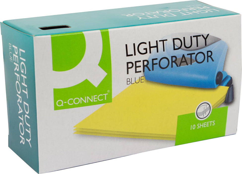 Q - CONNECT perforator Licht Duty, 10 vel, blauw - OfficeTown