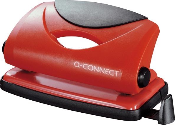 Q - CONNECT perforator Licht Gebruik, 10 vel, rood - OfficeTown