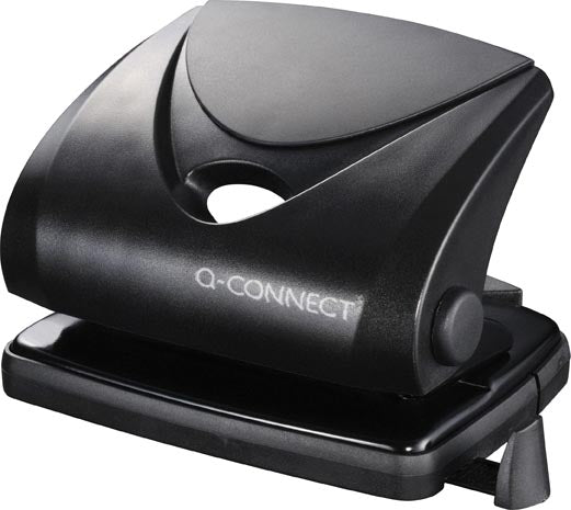 Q - CONNECT perforator voor gemiddeld gebruik, 20 vel, zwart - OfficeTown