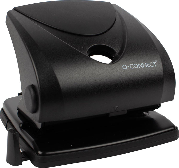 Q - CONNECT perforator voor normaal gebruik, 30 vel, zwart - OfficeTown