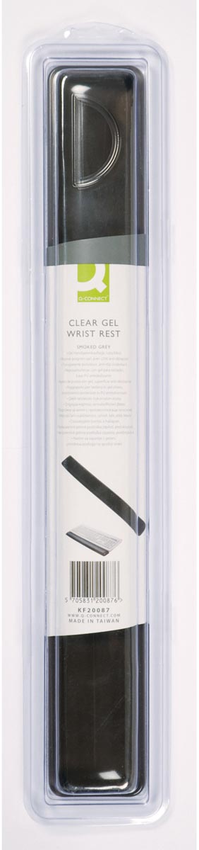 Q - CONNECT Polssteun met antislip, Transparant Zwart - OfficeTown