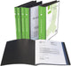 Q - CONNECT showalbum personaliseerbaar A4 20 tassen zwart - OfficeTown