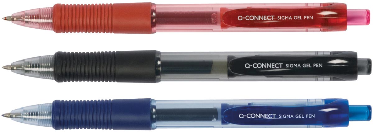 Q - CONNECT Sigma gelpen, 0,5 mm, zwart - OfficeTown