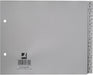 Q - CONNECT tabbladen, ft 18 x 22,5 cm, PP, 2 - gaatsperforatie, set van A - Z, grijs - OfficeTown