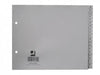 Q - CONNECT tabbladen, ft 18 x 22,5 cm, PP, 2 - gaatsperforatie, set van A - Z, grijs - OfficeTown