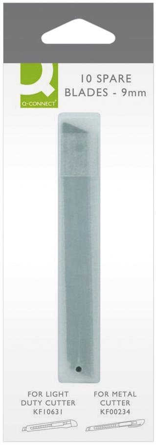 Q - CONNECT vervangmesjes voor cutter, 9 mm, 10 mesjes - OfficeTown