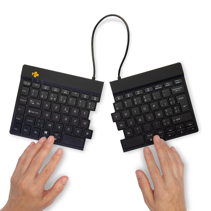R - Go Split Break ergonomisch Bluetooth toetsenbord, azerty, zwart - OfficeTown