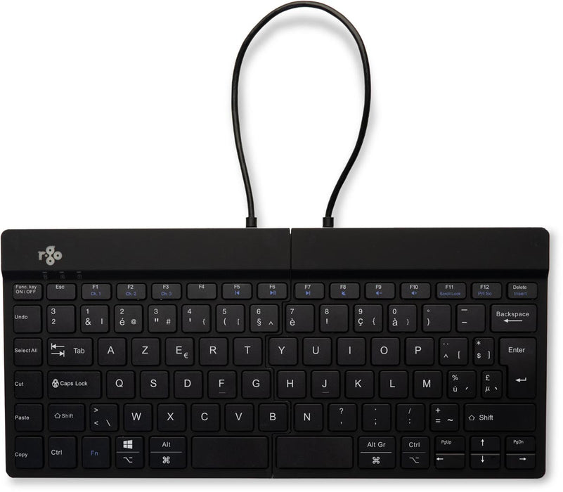 R - Go Split Break ergonomisch Bluetooth toetsenbord, azerty, zwart - OfficeTown