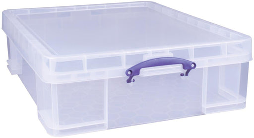 Really Useful Box box 70 liter, transparant, individueel verpakt in karton - OfficeTown