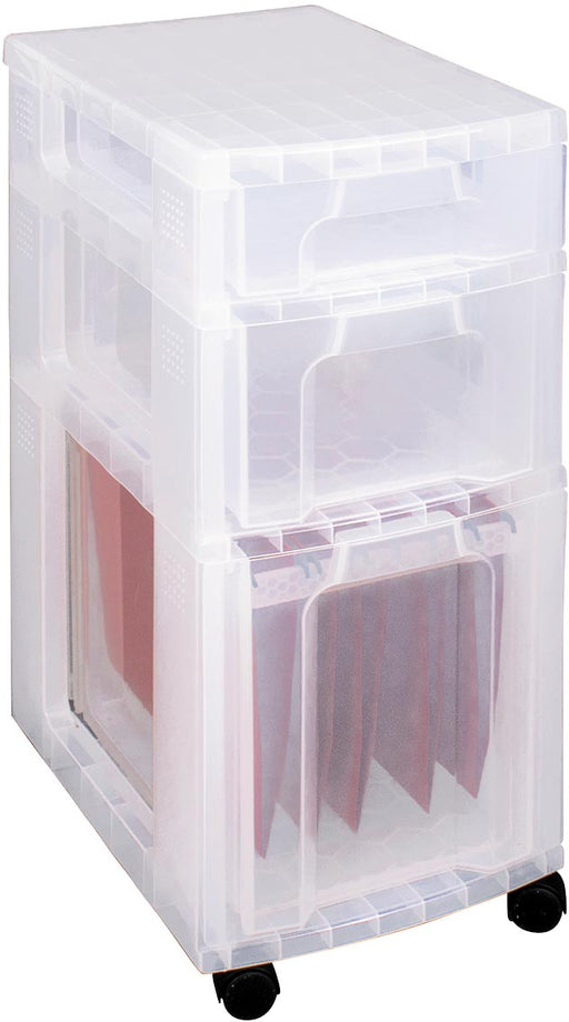 Really Useful Box Box opbergblok 7 + 12 + 25 l, transparant - OfficeTown