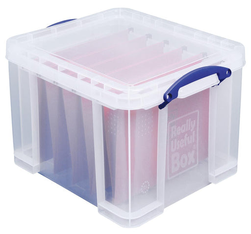 Really Useful Box box opbergdoos 35 liter, transparant 6 stuks - OfficeTown