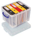 Really Useful Box box opbergdoos 35 liter, transparant 6 stuks - OfficeTown