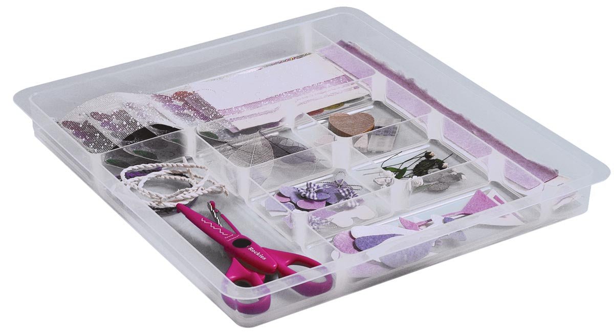 Really Useful Box Box, verdelers met 8 vakjes voor 7 l, transparant - OfficeTown