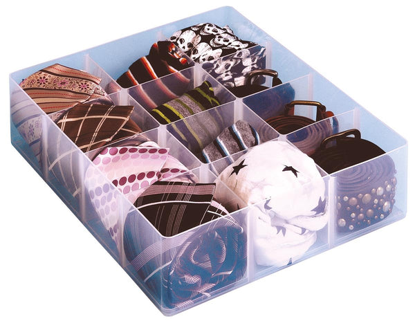 Really Useful Box, kantoorverdeler met 12 compartimenten, doorzichtig