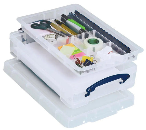 Really Useful Box kantoorverdeler met 8 vakken voor 4 liter of 9 liter, transparant - OfficeTown