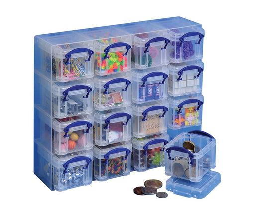 Really Useful Box muurkubus met 16 x 0,14 liter, transparant - OfficeTown