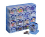 Really Useful Box muurkubus met 16 x 0,14 liter, transparant - OfficeTown
