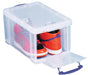 Really Useful Box opbergdoos 14 liter met vooropening, transparant - OfficeTown
