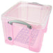 Really Useful Box opbergdoos 35 liter, transparant roze 6 stuks - OfficeTown