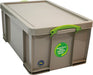 Really Useful Box opbergdoos 64 liter, gerecycled, grijs 4 stuks - OfficeTown