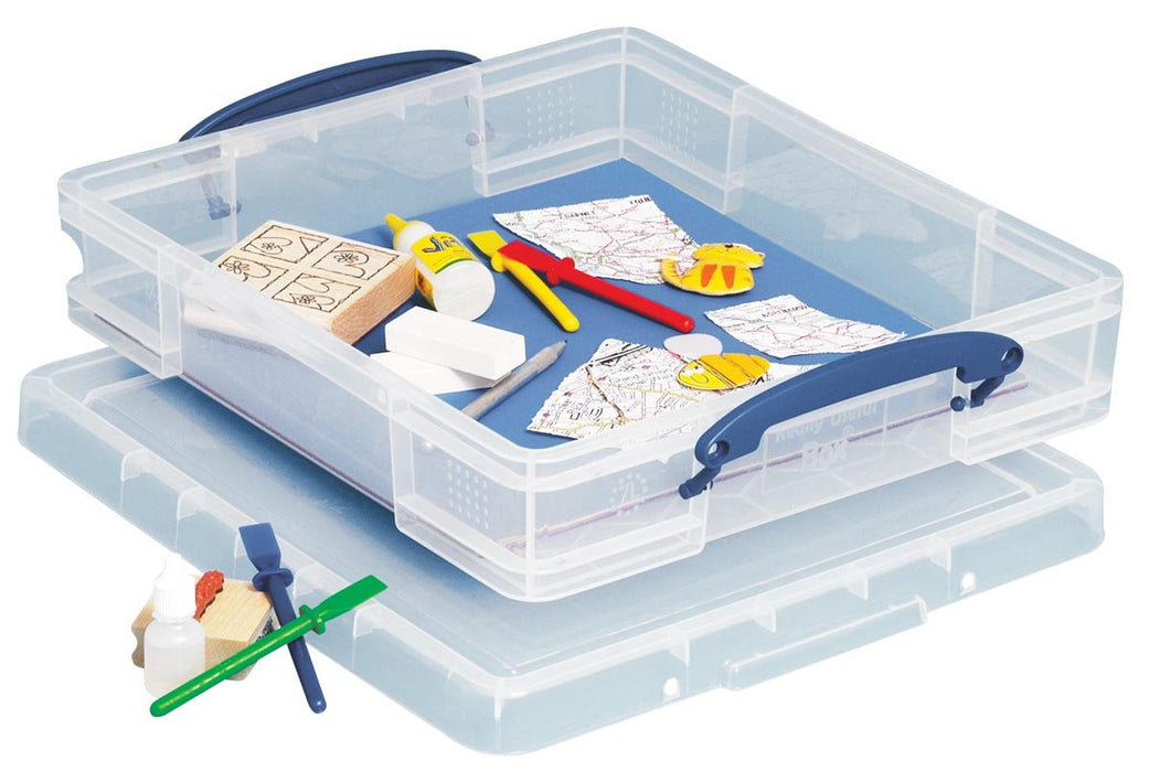 Really Useful Box opbergdoos 7 liter met divider, transparant - OfficeTown