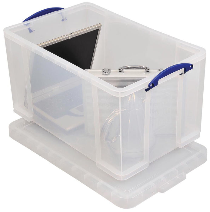 Really Useful Box opbergdoos 84 liter, transparant 3 stuks - OfficeTown