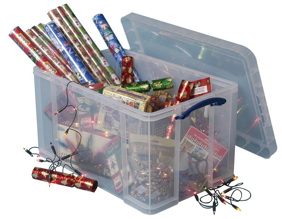 Really Useful Box opbergdoos 84 liter, transparant 3 stuks - OfficeTown