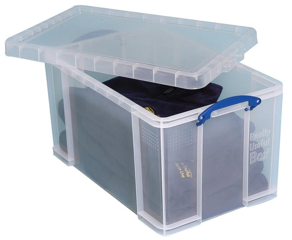 Really Useful Box opbergdoos 84 liter, transparant 3 stuks