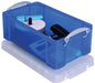Really Useful Box opbergdoos 9 liter, transparant blauw - OfficeTown