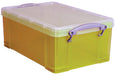Really Useful Box opbergdoos 9 liter, transparant geel - OfficeTown