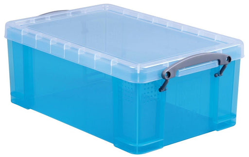Really Useful Box opbergdoos 9 liter, transparant helblauw - OfficeTown