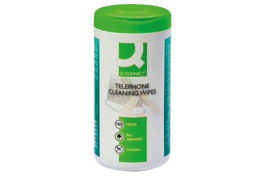 Reinigingsdoekjes voor telefoon, pak van 100 doekjes met Hersluitbare dispenser - OfficeTown