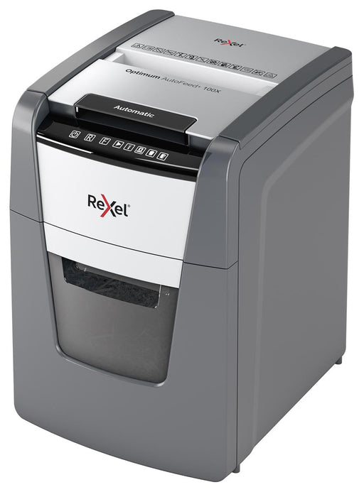 Rexel Optimum Auto+ 100X papiervernietiger - 100 vellen Capaciteit, 4 x 28 mm Snit - OfficeTown