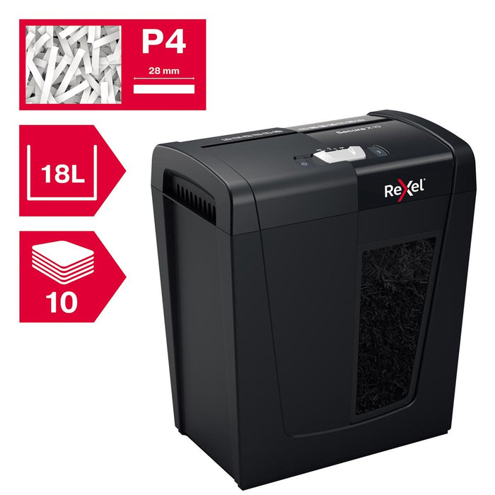 Rexel Secure papiervernietiger X10 - OfficeTown