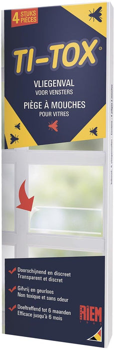 Riem Ti - Tox anti - vliegensticker, transparant, 4 stuks - OfficeTown