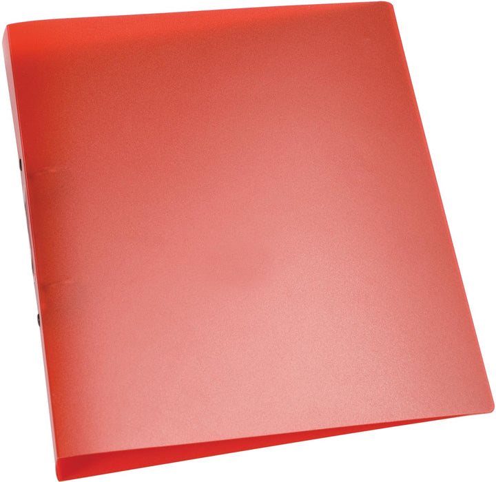 Ringmap Q - CONNECT, PP, 2 ringen, 25 mm, doorzichtig rood - OfficeTown