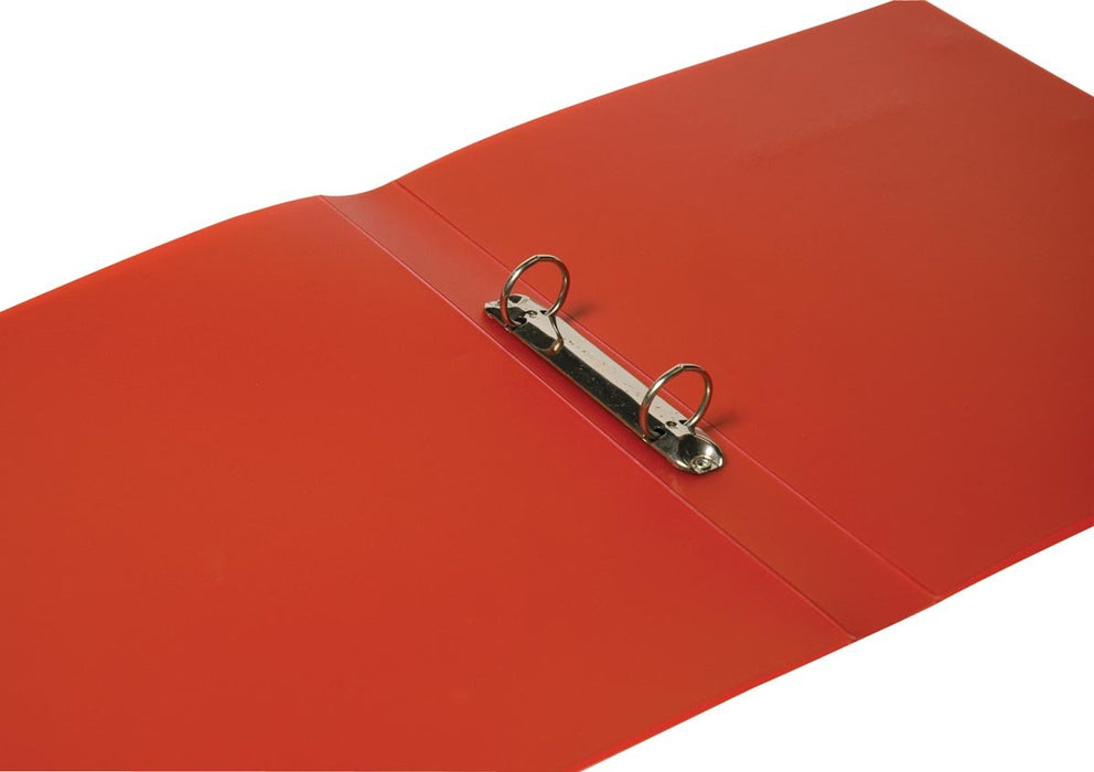 Ringmap Q - CONNECT, PP, 2 ringen, 25 mm, doorzichtig rood - OfficeTown
