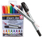 Sakura merkstift IDenti - Pen, etui van 8 stuks in geassorteerde kleuren met glasvezelpunt - OfficeTown