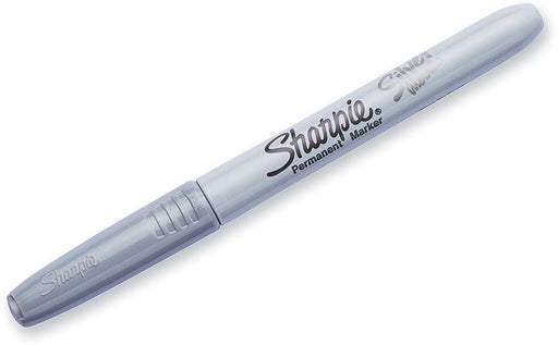Scherpe permanente marker metallic zilver, fijne punt, op blister - OfficeTown