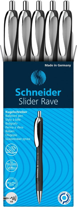 Schneider Balpen Slider Rave XB wit/zwart 5 stuks - OfficeTown