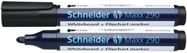 Schneider Whiteboardmarker 290 zwart met Ronde Punt - OfficeTown
