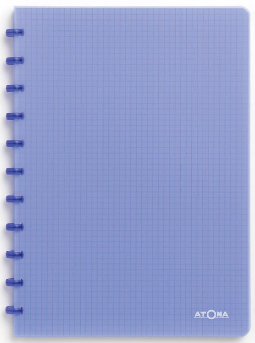Schrift Atoma Trendy, ft A4, 144 pagina's, geruit 5 mm, transparant blauw - OfficeTown
