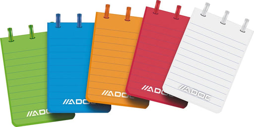 Schrijfbaar notitieboekje Colorlines, A7 - formaat, gelinieerd, assortiment van 20 stuks - OfficeTown