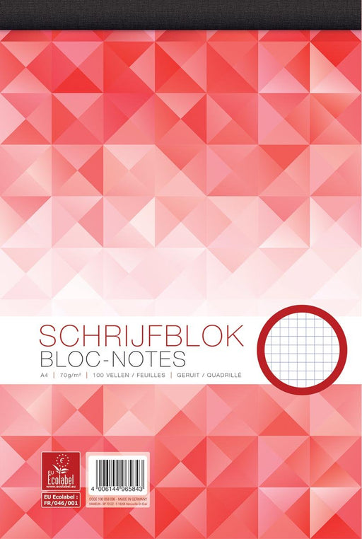Schrijfblok voor Werk, A4 - formaat, 70 g/m², 100 vellen, geruit 5 mm - OfficeTown