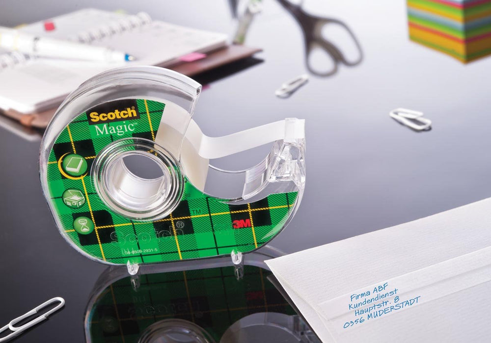 Scotch Magic Tape ft 19 mm x 25 m, blister met dispenser en 1 rolletje - OfficeTown